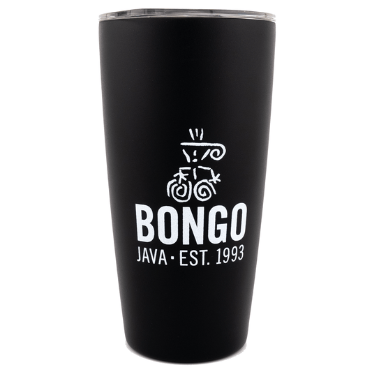 Bongo Java 16 oz Tumbler with Slide Lid (Black) - Bongo Roasting Co.